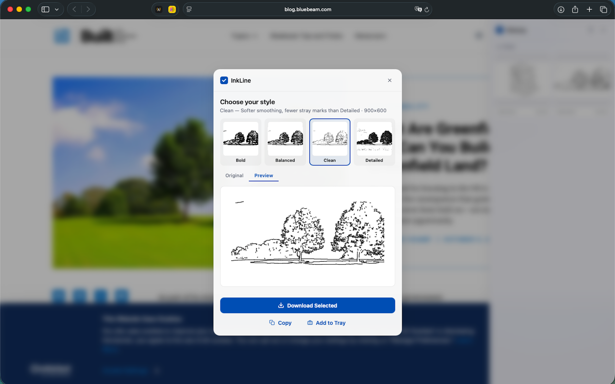 InkLine Extension Mockup